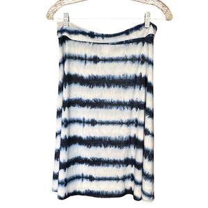 NWT LuLaRoe Azure Skirt Blue - White Size Large